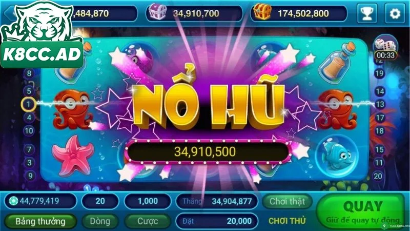 Các bước chơi nổ hũ tại K8cc